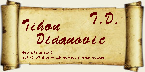 Tihon Didanović vizit kartica